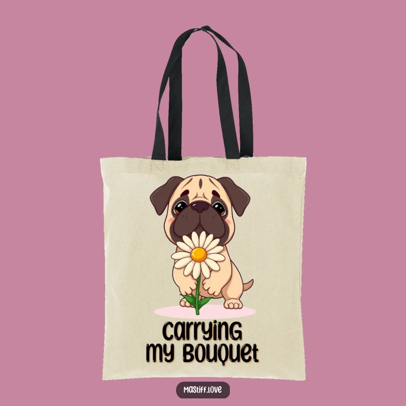 Funny Balancing Mastiff Daisy Tote Bag - Carry Your Delicate Charm