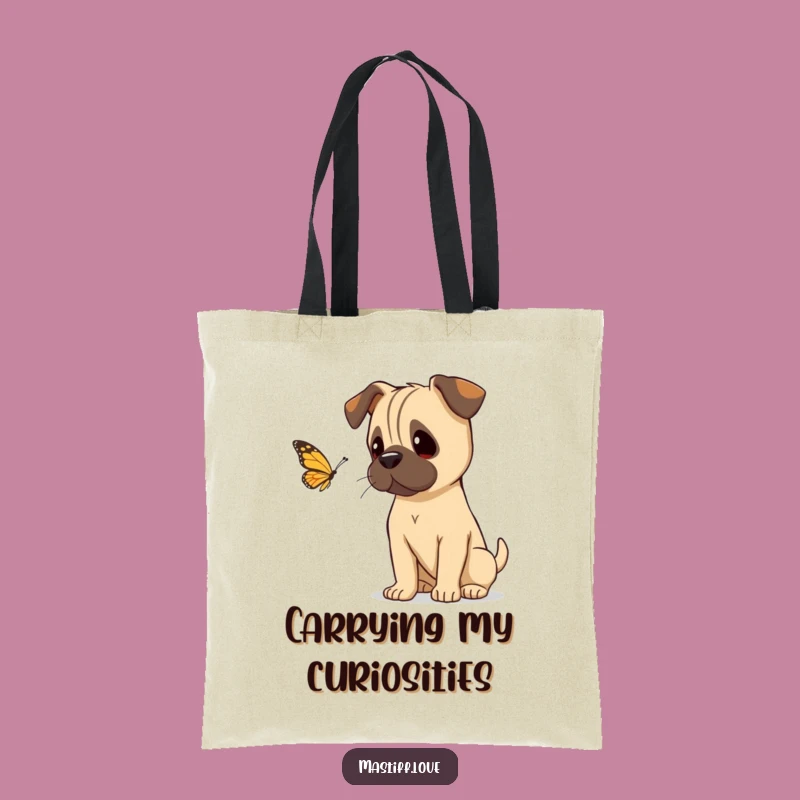 Funny Mastiff Curious Tote Bag - Head Tilt - Carry Your Wonder