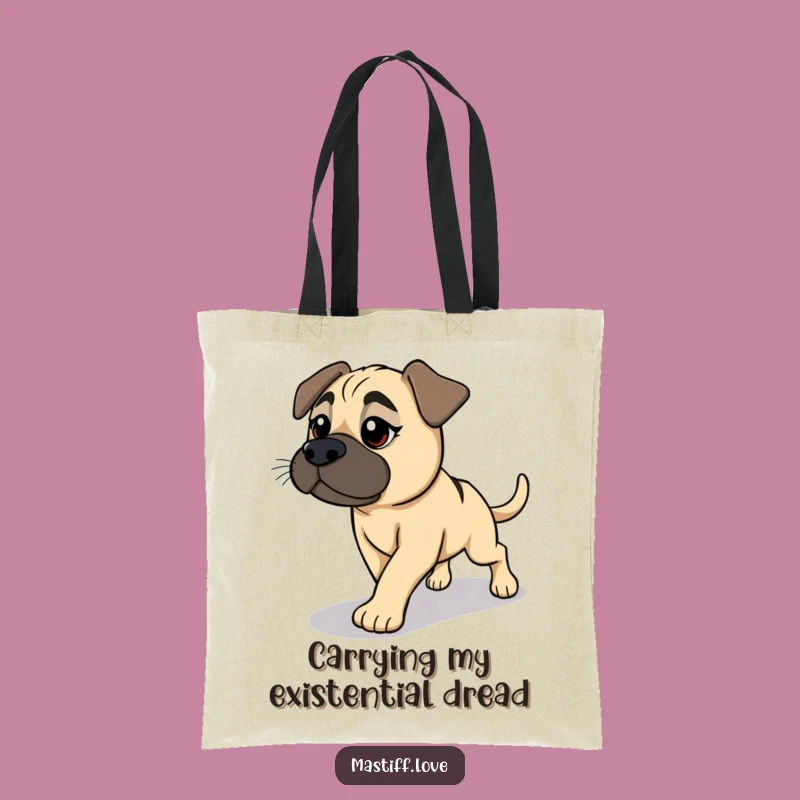 Funny Mastiff Shadow Chase Tote Bag - Carry Your Humor in Style