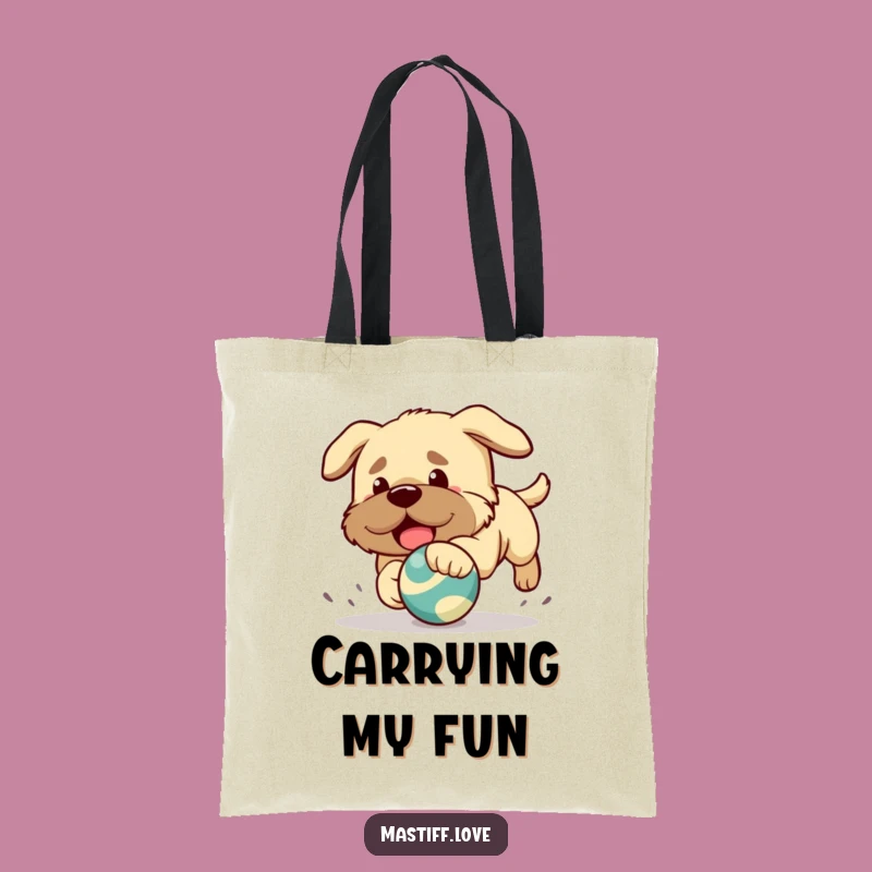 Funny Mastiff Tote Bag: Kawaii Puppy Toy Fun, Carry Your Charm, Gift
