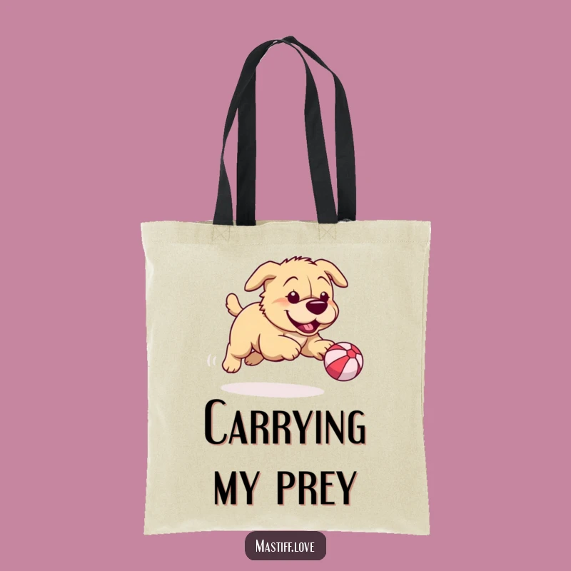 Funny Mastiff Ball Chase Tote Bag: Hilarious & Playful Carry-All