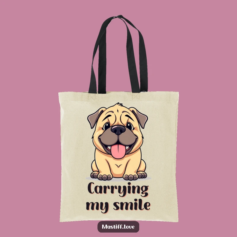 Funny Mastiff Goofy Tote Bag: Cuddly & Hilarious Carry-All for Dog Lovers