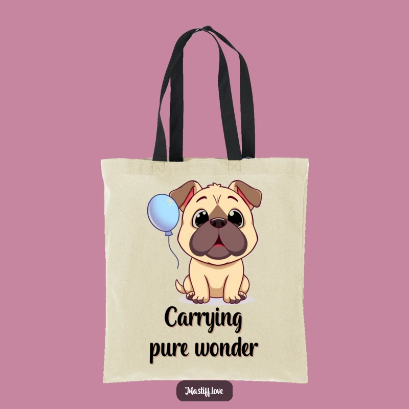 Funny Surprised Mastiff Tote Bag - Hilarious Dog Accessory for Innocent Fun!