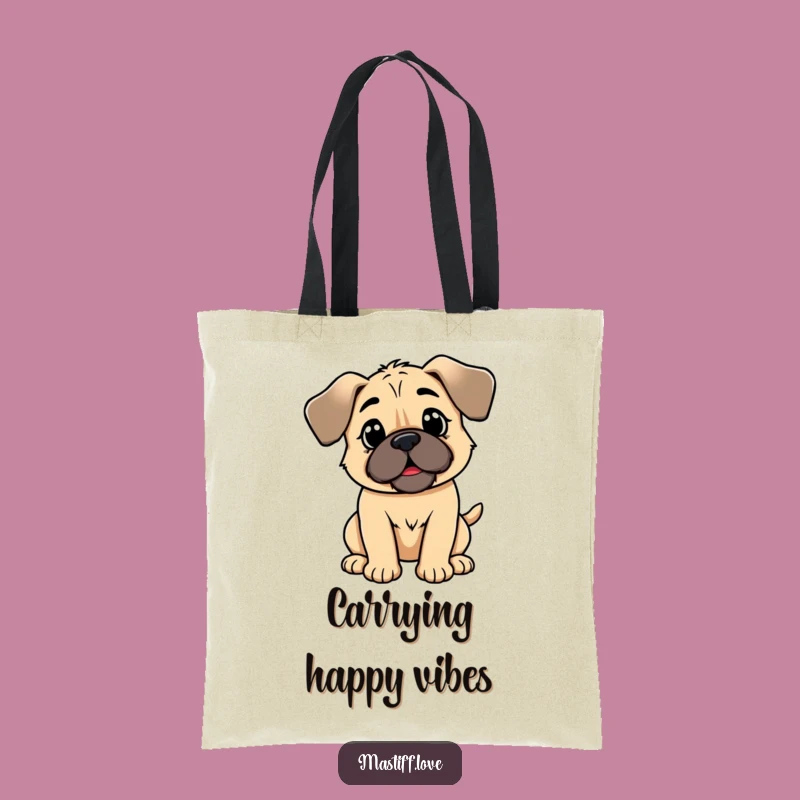 Funny Kawaii Mastiff Wagging Tail Tote Bag: Carry Your Joy Everywhere!