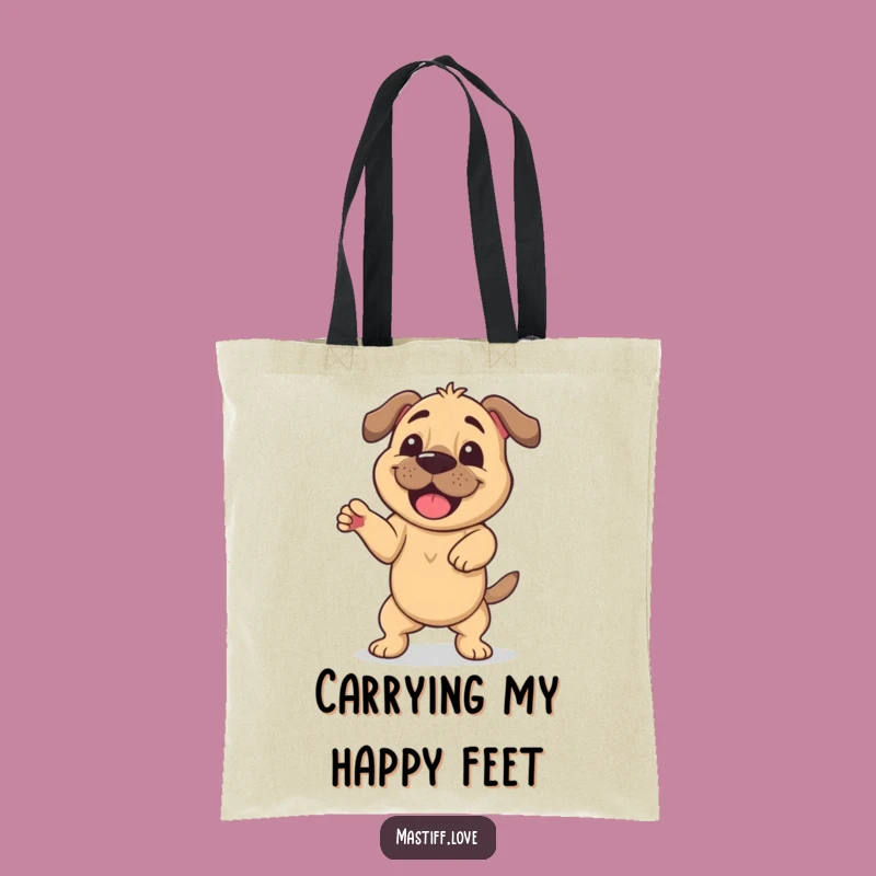 Funny Mastiff Dance Tote Bag: Silly Wiggle, Humorous Carry-All