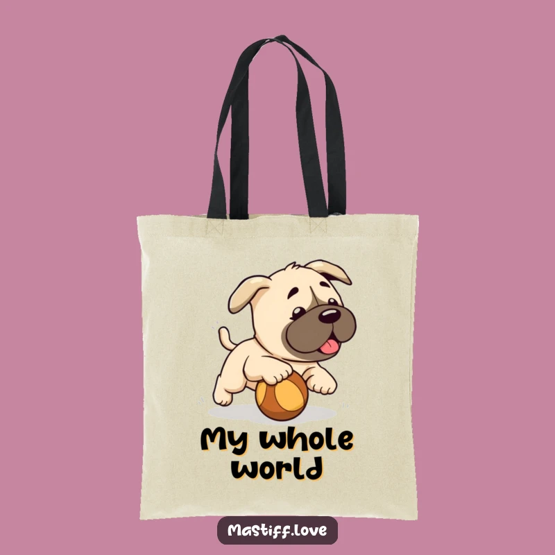 Funny Mastiff Puppy Ball Tote Bag: Carry Your Love for Pups in Style